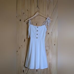 Speechless White Sleeveless Spaghetti Strap Sundress